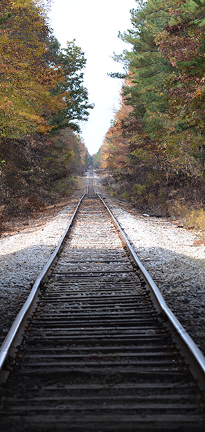 the beginning of the journey railroad tracks